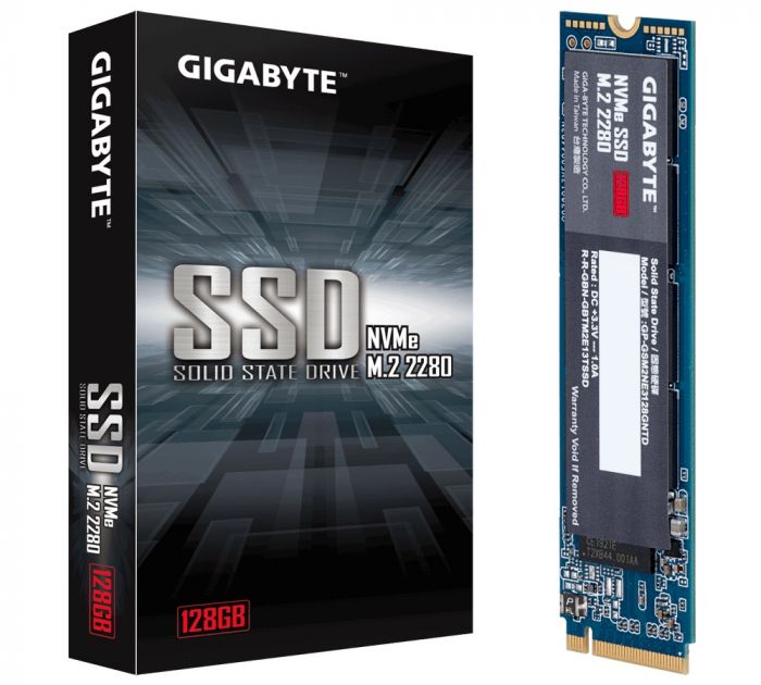 Накопичувач SSD  128GB Gigabyte M.2 PCIe NVMe 3.0 x4 NAND TLC (GP-GSM2NE3128GNTD)