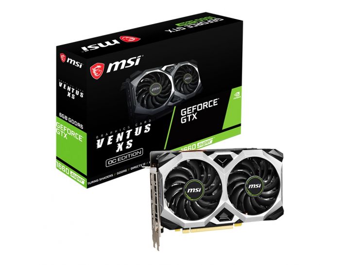 Відеокарта GF GTX 1660 Super 6GB GDDR6 Ventus XS OC MSI (GeForce GTX 1660 Super Ventus XS OC)