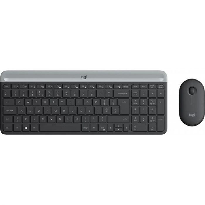 Комплект (клавіатура, мишка) Logitech MK470 Wireless Slim Graphite (920-009206)