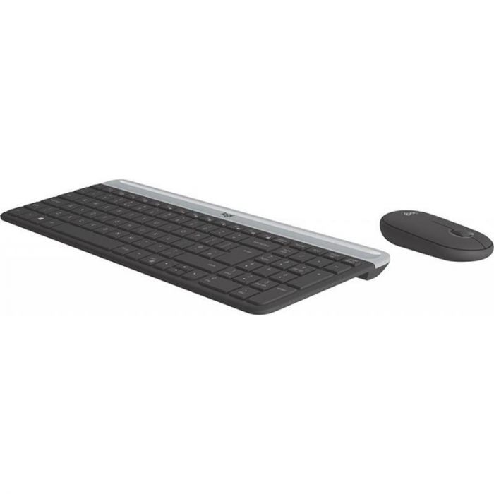 Комплект (клавіатура, мишка) Logitech MK470 Wireless Slim Graphite (920-009206)