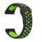 Ремінець BeCover Nike Style для Samsung Galaxy (20mm)/Watch 5/ Watch 4 40/44mm/Watch 4 Classic 42mm/Watch Active/Active 2 40/44mm/Watch 3 41mm/Gear S2/Classic/Gear Sport Black-Green (705694)
