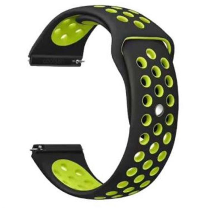 Ремінець BeCover Nike Style для Amazfit Stratos 1/2/2S/3/GTR 2/GTR 47mm/GTR Lite 47mm/Nexo/Pace Black-Yellow (705814)