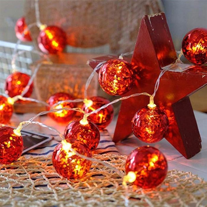 Світлодіодна гірлянда ColorWay Christmas lights ball (6см) (CW-MC-LB20U) 20LED, 3м, USB