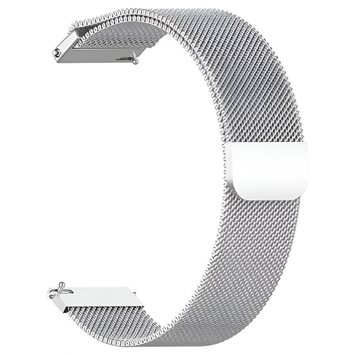 Ремінець BeCover Milanese Style для Xiaomi Amazfit Bip (20mm) Lite/Bip S Lite/GTR 42mm/GTS/TicWatch S2/TicWatch E/GTS 3/GTS 2 mini Silver (707683)