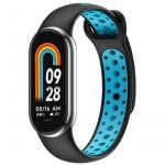 Ремінець BeCover Vents Style для Xiaomi Mi Smart Band 8 Black-Blue (709414)