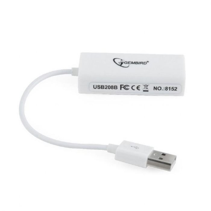 Адаптер Gembird (NIC-U2-02) USB - Fast Ethernet, білий