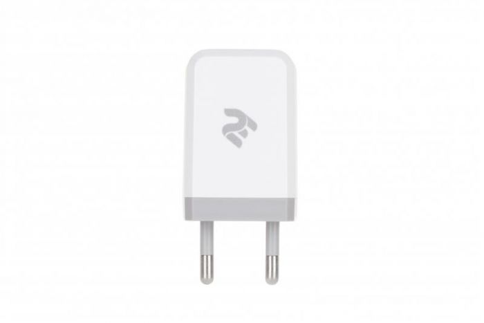 Мережевий зарядний пристрій 2E (1USB 2.1A) White (2E-WC1USB2.1A-W)