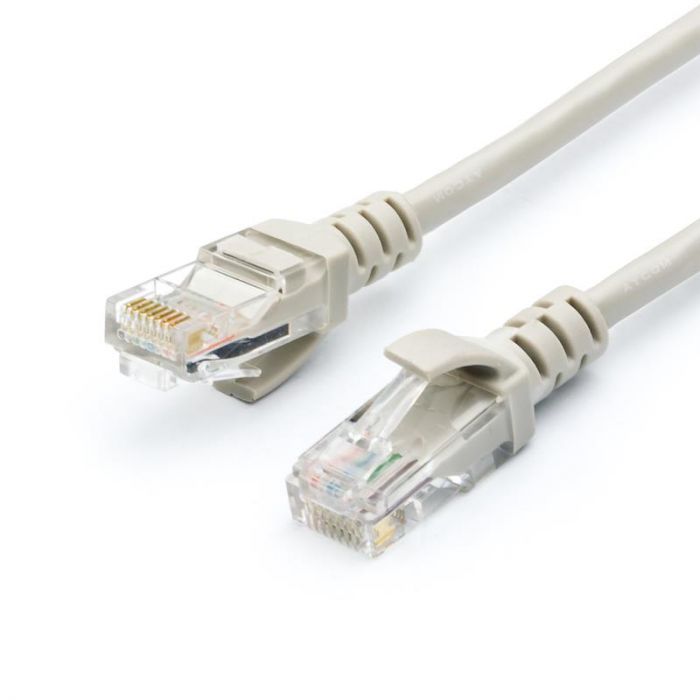 Патч-корд литой, UTP, RJ45, Cat.5e, 0,5m, сірий