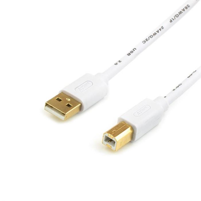 Кабель Atcom USB - USB Type-B V 2.0 (M/M), 0.8 м, білий (14370)