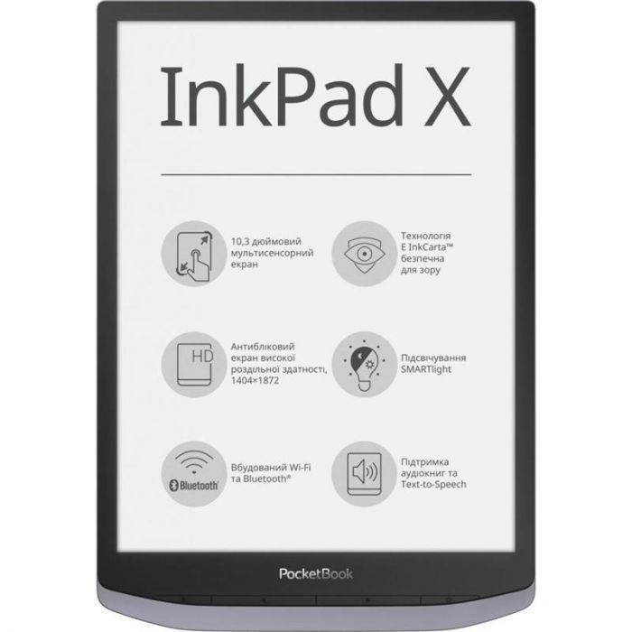 Електронна книга PocketBook 1040 InkPad X Metallic Grey (PB1040-J-CIS)