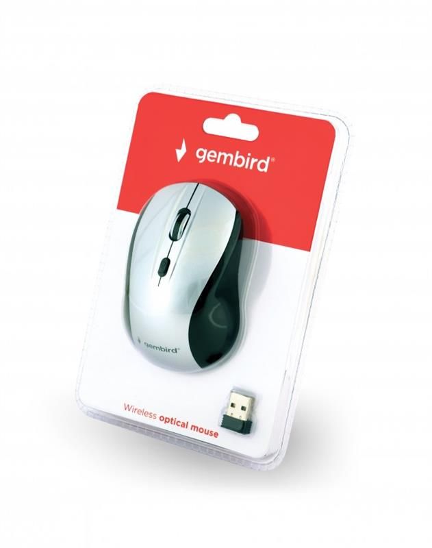 Миша бездротова Gembird MUSW-4B-02-BS Black/Silver USB