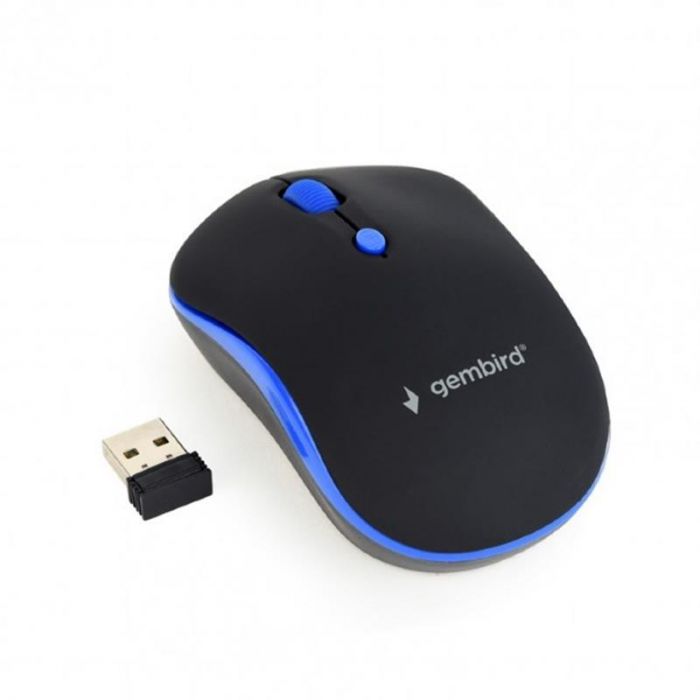 Миша бездротова Gembird MUSW-4B-03-B Black/Blue USB