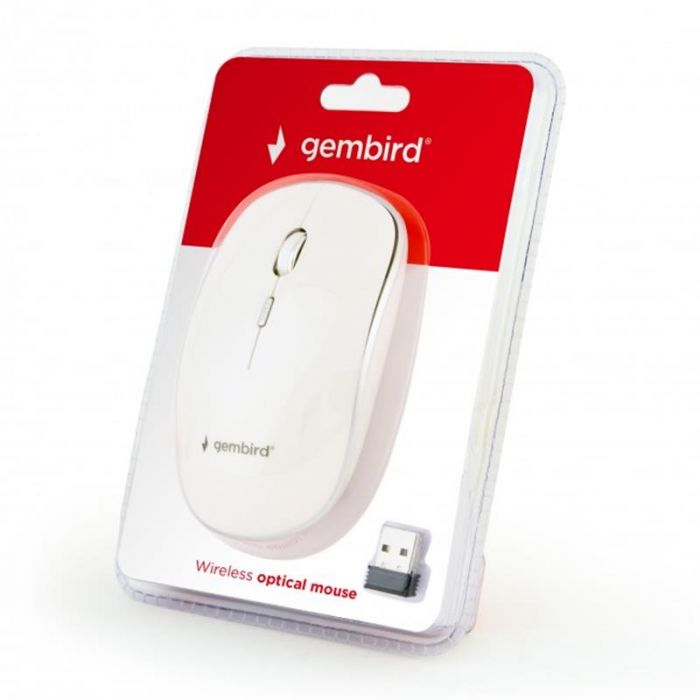 Мишка бездротова Gembird MUSW-4B-01-W White USB