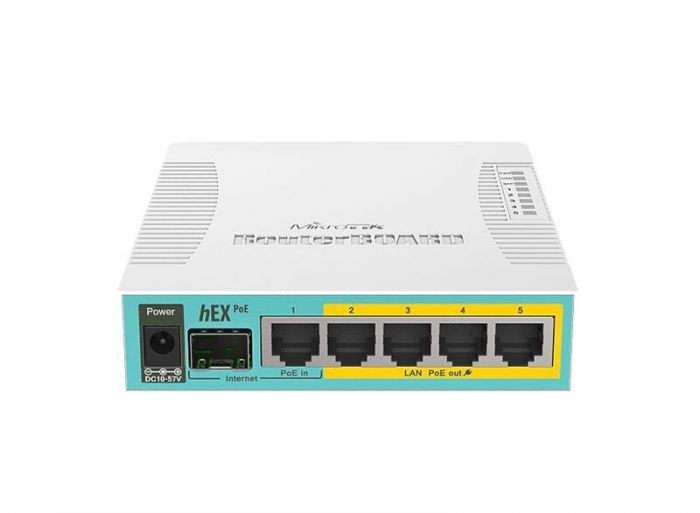 Маршрутизатор MikroTik RouterBOARD RB960PGS hEX PoE (800MHz/128Mb, 1xUSB, 5х1000Мбит, Passive PoE)