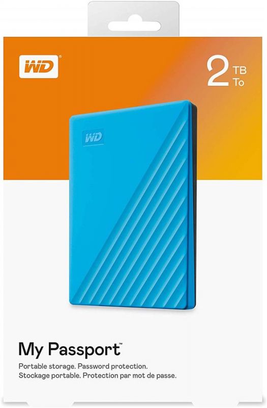 Зовнішній жорсткий диск 2.5" USB 2.0TB WD My Passport Blue (WDBYVG0020BBL-WESN)