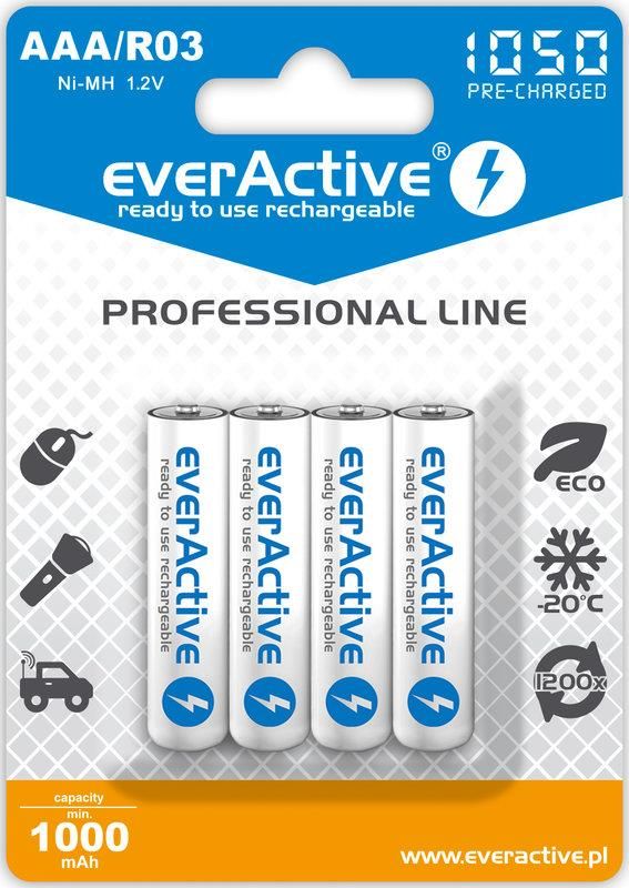 Акумулятор everActive AAA/HR03 Ni-MH 1050mAh BL 4шт