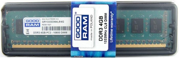 Модуль пам`ятi DDR3 4GB/1333 GOODRAM (GR1333D364L9S/4G)