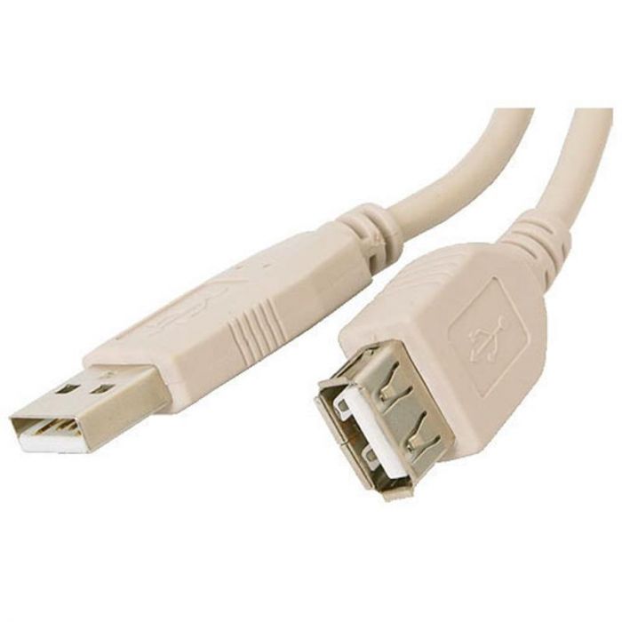 Кабель Atcom USB - USB V 2.0 (M/F), подовжувач, Ferrite Core, 3 м, білий (3790)