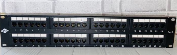 Патч-панель ATcom P6048 19" 48хRJ-45 UTP 1U cat.6