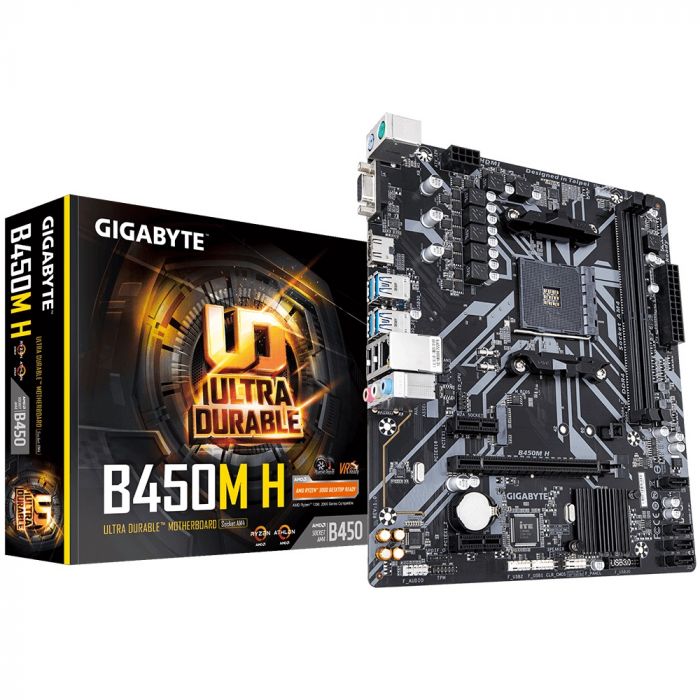 Материнська плата Gigabyte B450M H Socket AM4