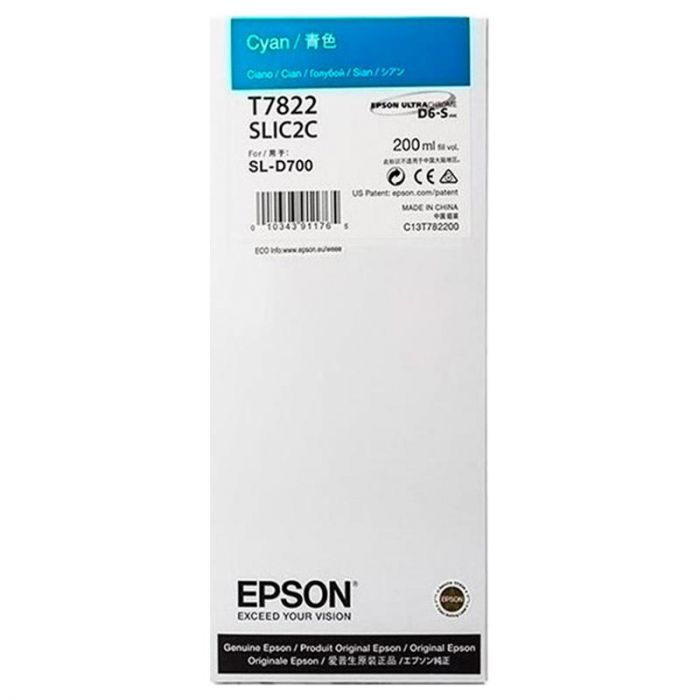 Картридж EPSON (T7822) SL-D700 (C13T782200) Cyan