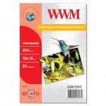 Фотопапiр WWM Photo глянсовий 200г/м2 10х15см 20л (G200.F20/C)