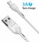 Кабель Grand-X USB - micro USB (M/M), Fast Сharge, 3 A, 1 м, White(PM-03W)