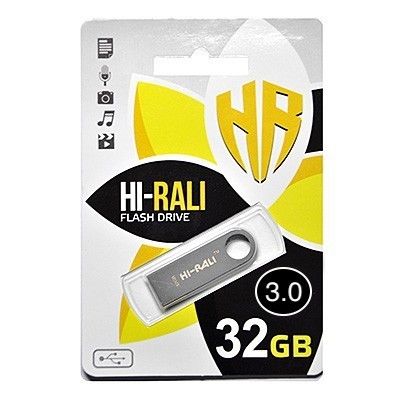 Флеш-накопичувач USB3.0 32GB Hi-Rali Shuttle Series Silver (HI-32GB3SHSL)