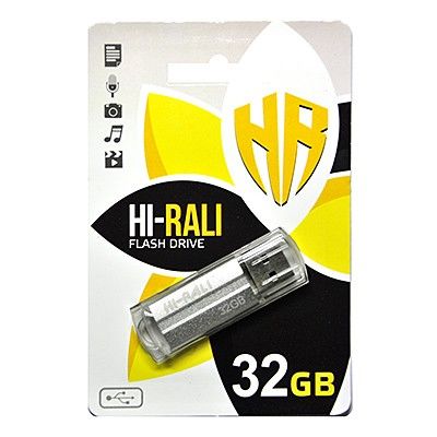 Флеш-накопичувач USB 32GB Hi-Rali Corsair Series Silver (HI-32GBCORSL)