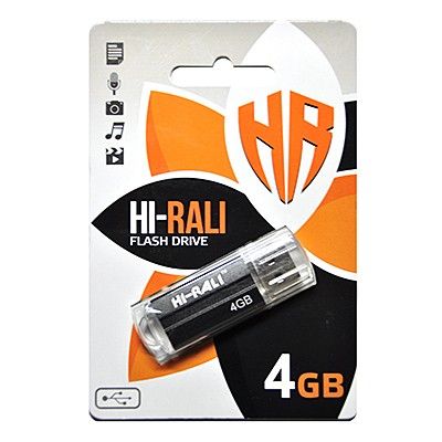 Флеш-накопичувач USB 4GB Hi-Rali Corsair Series Black (HI-4GBCORBK)