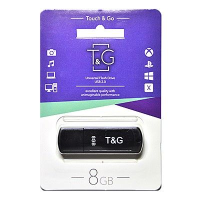 Флеш-накопичувач USB 8GB T&G 011 Classic Series Black (TG011-8GBBK)