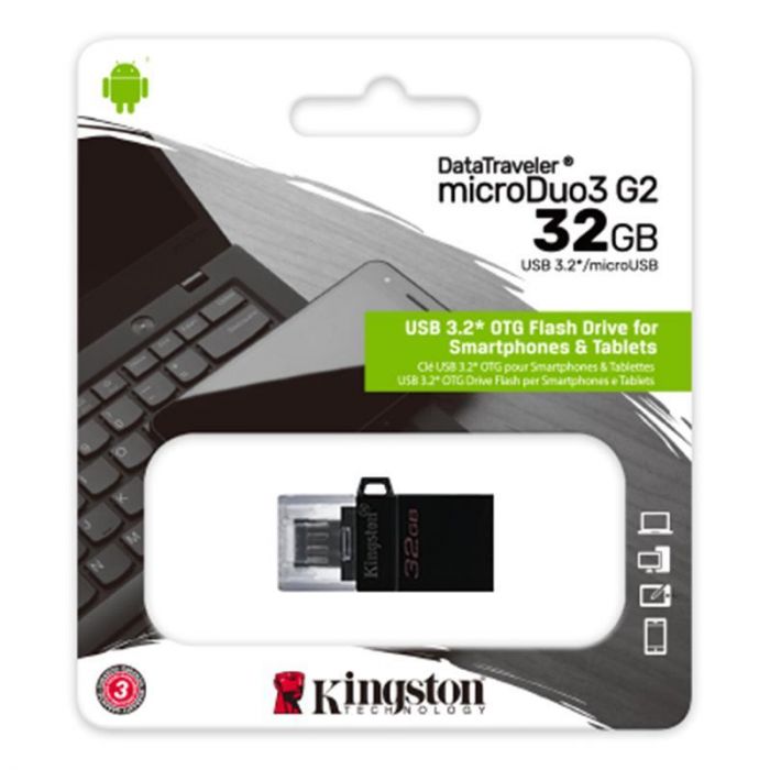 Флеш-накопичувач USB3.2 32GB OTG Kingston DataTraveler microDuo3 G2 (DTDUO3G2/32GB)