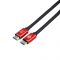 Кабель Atcom HDMI - HDMI ver 2.0, M/M, 4K, 2 м, чорний/червоний (24942) пакет 