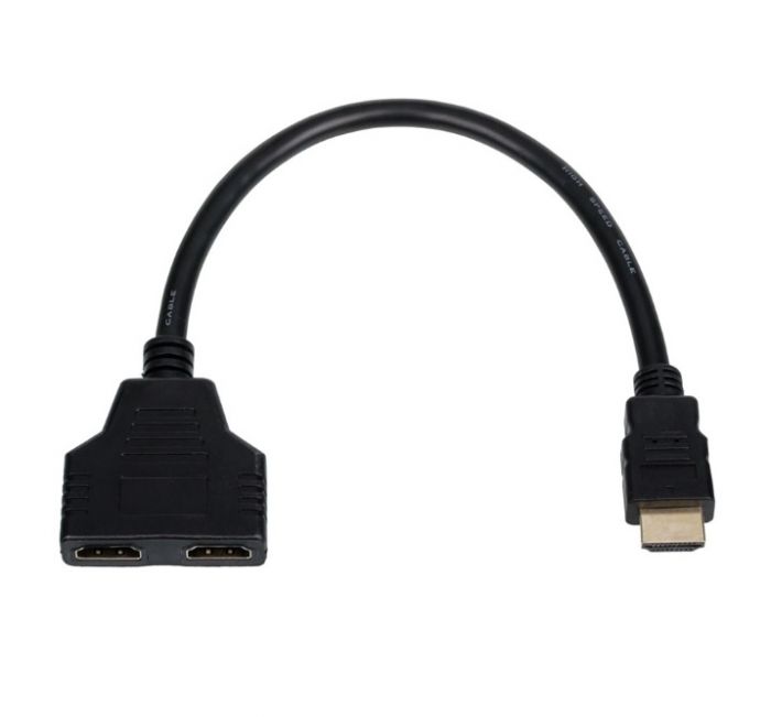 Кабель-розгалужувач Atcom (10901) HDMI-2HDMI 0.1 м, білий