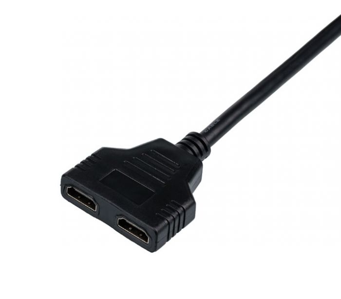 Кабель-розгалужувач Atcom (10901) HDMI-2HDMI 0.1 м, білий