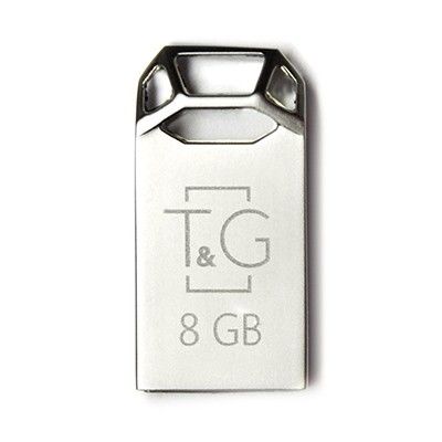 Флеш-накопичувач USB 8GB T&G 110 Metal Series Silver (TG110-8G)