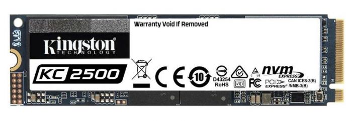 Накопичувач SSD 2TB M.2 NVMe Kingston KC2500 M.2 2280 PCIe 3.0 x4 3D TLC (SKC2500M8/2000G)