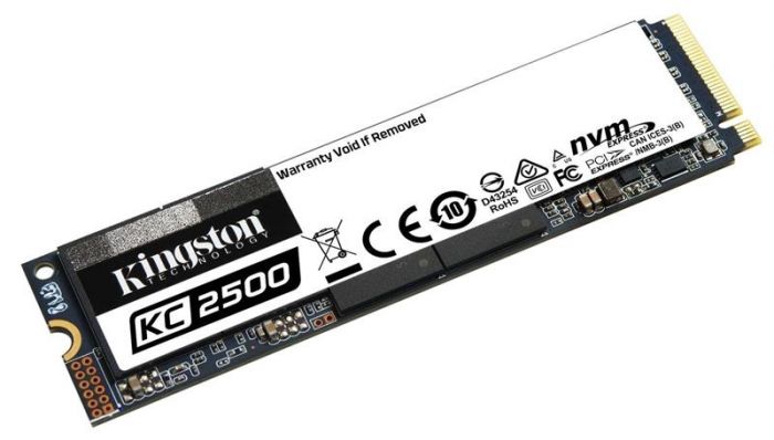 Накопичувач SSD 2TB M.2 NVMe Kingston KC2500 M.2 2280 PCIe 3.0 x4 3D TLC (SKC2500M8/2000G)