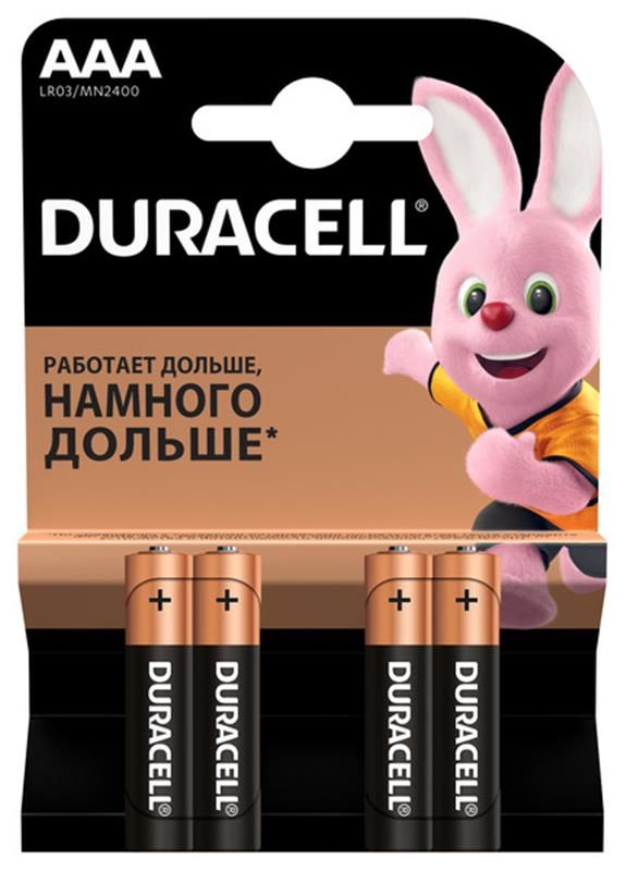 Батарейка Duracell Basic AAA/LR03 BL 4шт