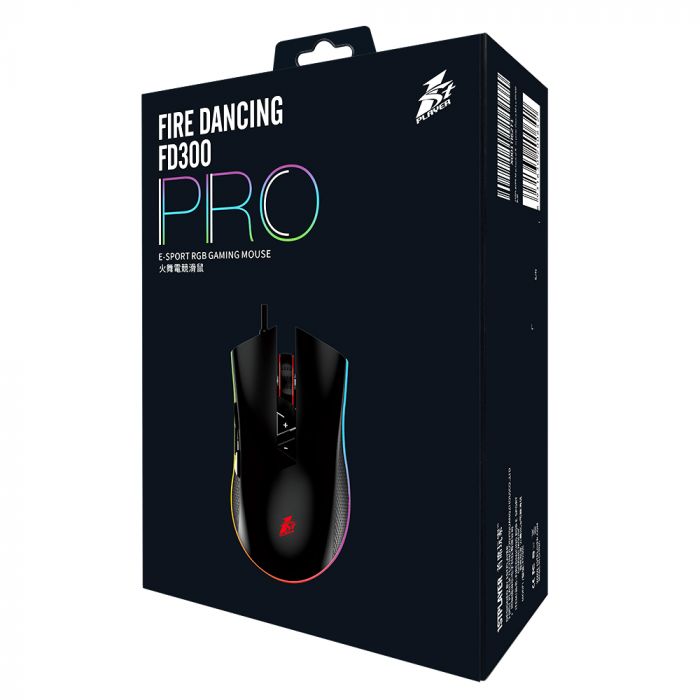 Миша 1stPlayer FD300 Pro RGB Black USB