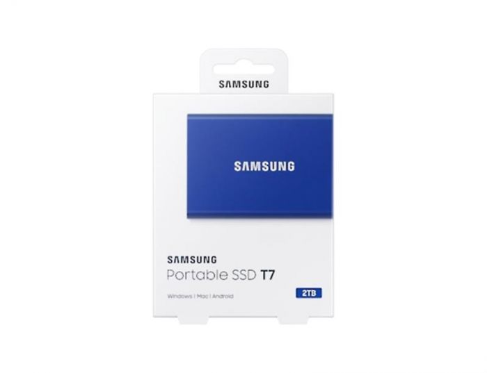 Накопичувач зовнішній SSD 2.5" USB 2.0TB Samsung T7 Indigo Blue (MU-PC2T0H/WW)