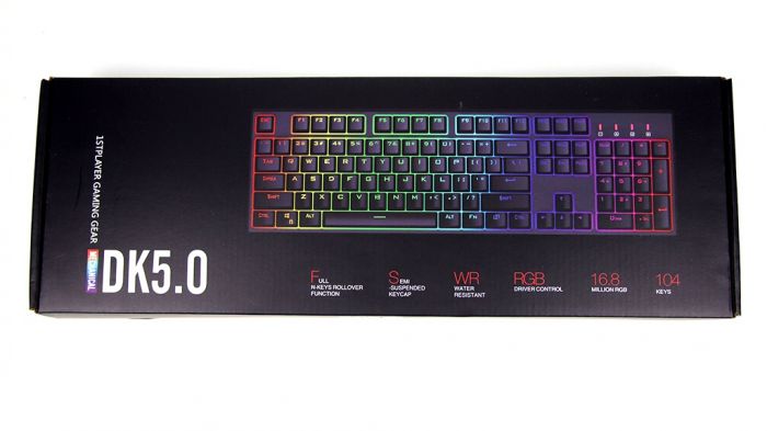 Клавіатура 1stPlayer DK5.0 V2.0 RGB Outemu Blue Ukr (DK5.0-BL V2.0) Black USB