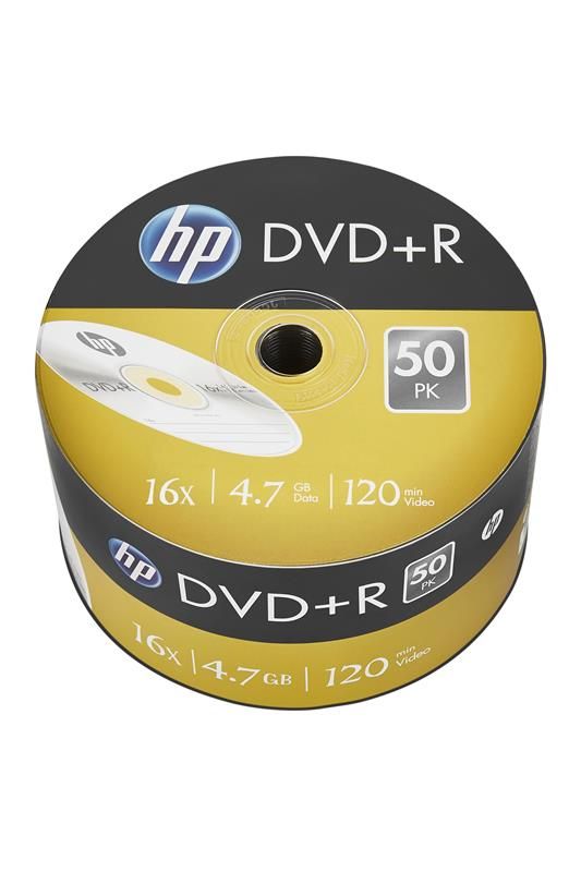 Диски DVD+R HP (69305 /DRE00070-3) 4.7GB 16x, без шпинделя, 50 шт