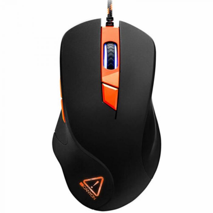 Миша Canyon Eclector CND-SGM03RGB Black/Orange USB