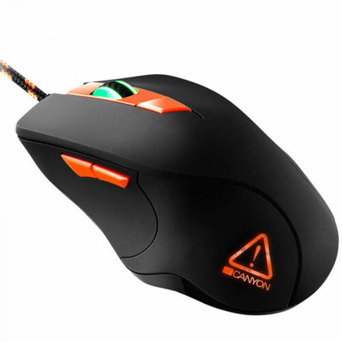 Миша Canyon Eclector CND-SGM03RGB Black/Orange USB