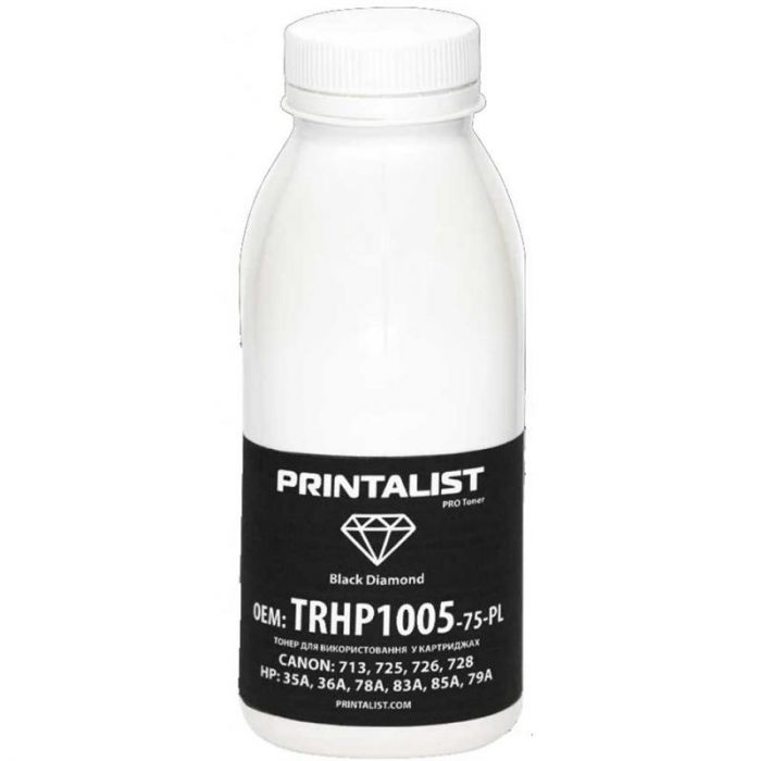 Tонер Printalist (TRHP1005-75-PL) HP LJ P1005/1006/1505 Black 75г