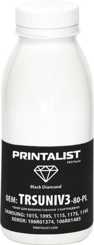 Tонер Printalist (TRSUNIV3-1-PL) Samsung/Xerox універсальний Black 80г