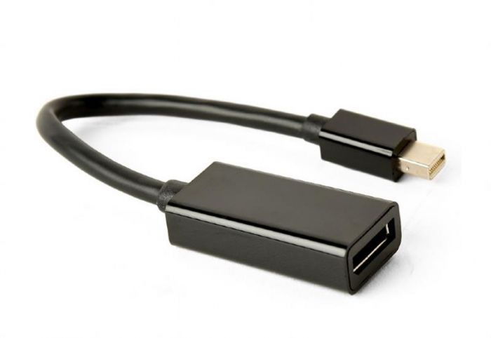 Адаптер Cablexpert (A-mDPM-DPF4K-01), MiniDisplayPort-DisplayPort, 0.15м, чорний