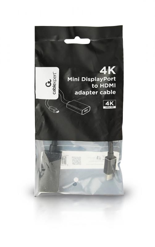 Адаптер Cablexpert (A-mDPM-HDMIF4K-01) MiniDisplayPort-HDMI, чорний