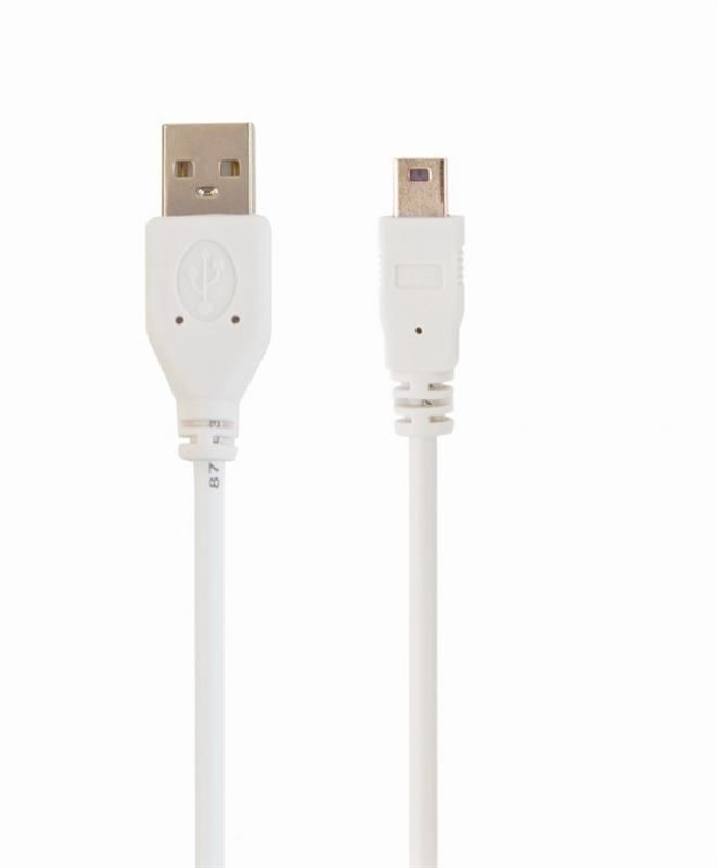 Кабель Gembird (CC-USB2-AM5P-6) USB-Mini USB (5 pin) 1.8м, белый